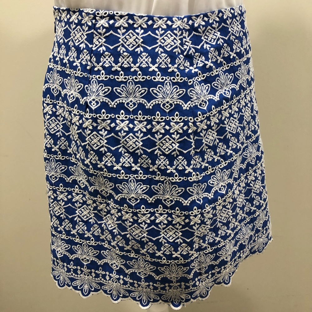 Blue and White Skirt by Loft